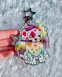 Image 1 of Rainbow Puppy Keychain