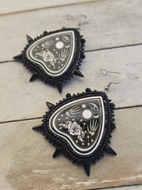 Image 2 of Black Planchette earrings 