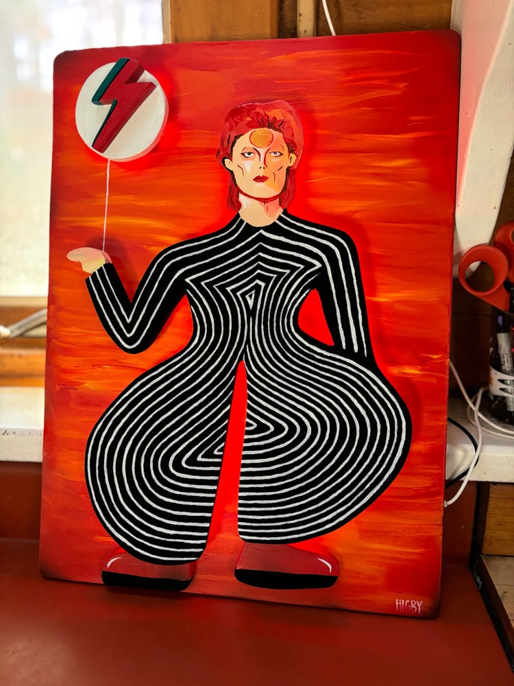 Image of David Bowie L.E.D. Painting/sculpture