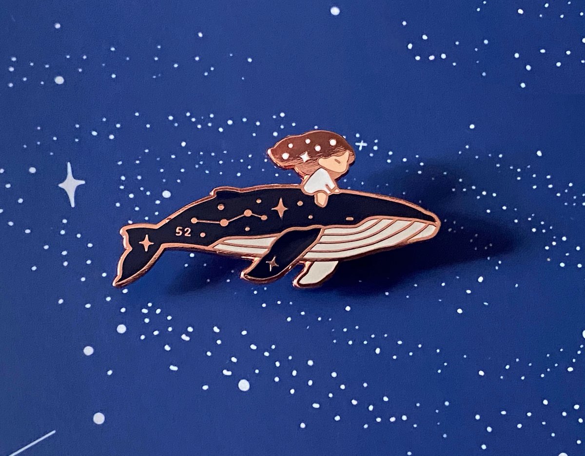 Image of Galaxy Whale Enamel Pin