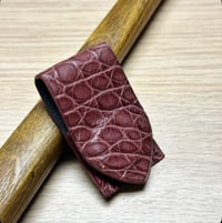 Image 1 of Burgundy Crocodile Money Clip