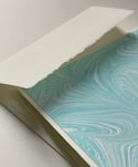 Marbled Notecard Set - Turqouise Swirls