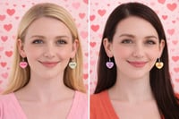Image 1 of Conversation Heart Earrings 