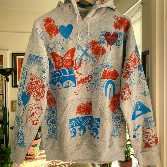 Image of "Red and Blue Freestyle" hoodie (M)