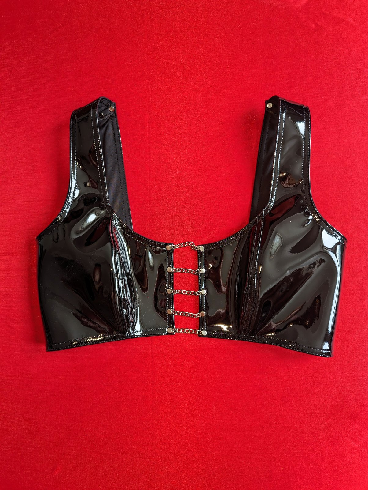 Chained PVC bralette Size XS M Kultchen