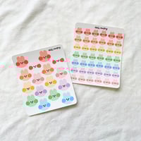 Image 1 of Rainbow solid bunny stickers