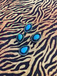 Image 4 of Sterlingsilber Ringe mit Türkis und Perldraht 