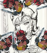 Anime warrior sticker