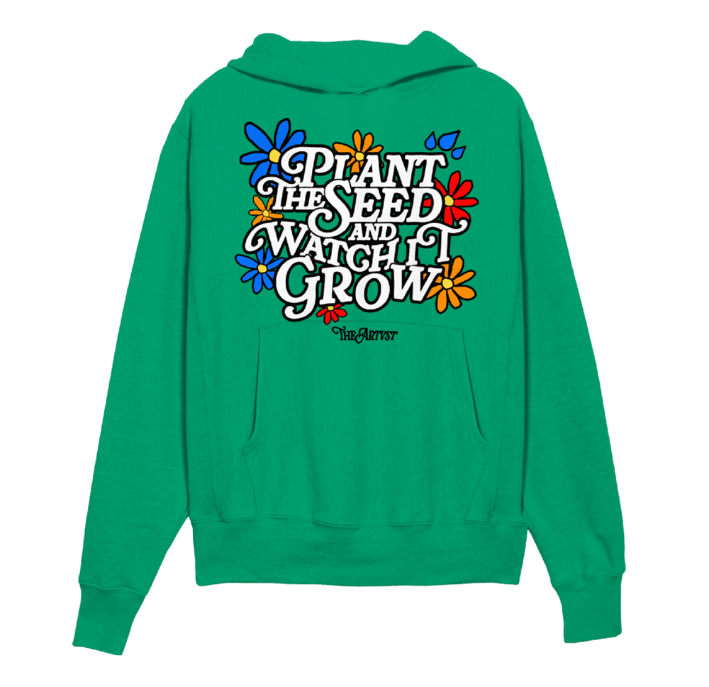 Image of Plant the Seed Green Hoodie (OVERSIZED Puff Print)