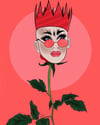 Sasha Velour Rose  A4 Print 