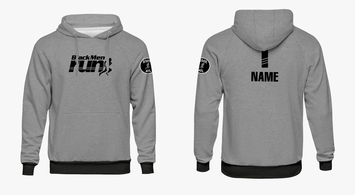 BMR Grey Hoodie- Black Logo- BMR 078