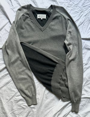 Maison Martin Margiela 3 Greys V-Neck Sweater SS15 - Size L