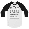 Vision test 3/4 sleeve raglan shirt/Baseball raglan manches 3/4 test de vision 