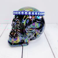 Image 2 of Indigo Blueberry + Light Sapphire Opal Bangle Bracelet