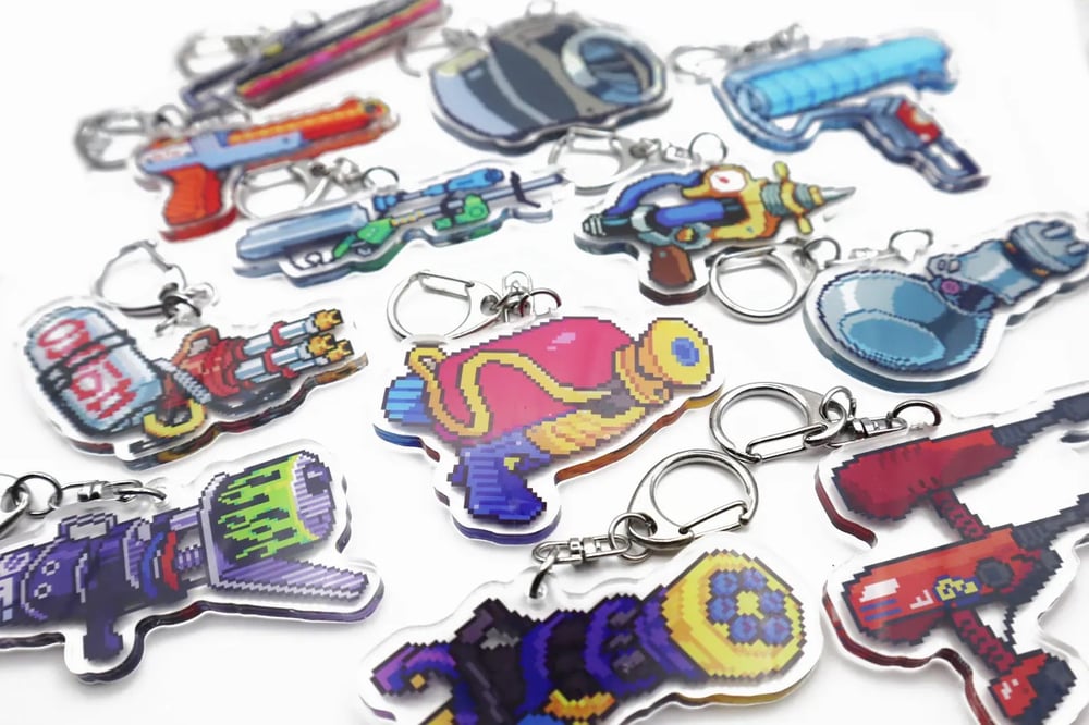 SPLATOON WEAPONS PIXEL ACRYLIC CHARM