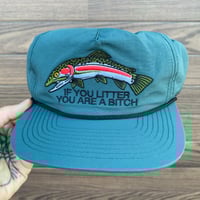 Image 1 of If You Litter Steel Blue Unstructured Five Panel Hat