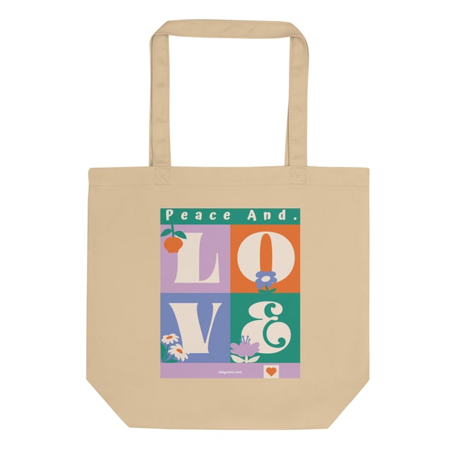 Peace and love eco tote 