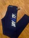 Navy white and blue leggings 