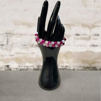 Image 2 of Pink/White Infinity Bracelet 