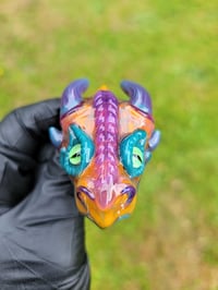 Image 10 of Magenta Orange aqua DragonHead Pendant
