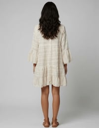 Image 2 of Cotton smock tunic dress - cream 