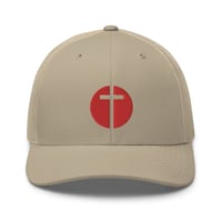 Image 3 of Faith Cross Emblem Rising Sun Trucker Cap