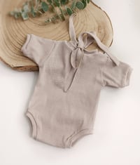 Image 4 of Newborn boys bodysuit for photosession Robbie| cold beige