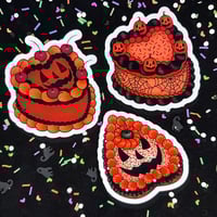 Large Halloween Cake Stickers - Orange 