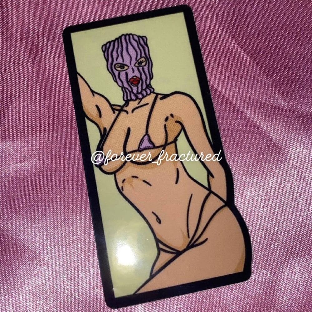 Image of Pink Ski Mask Bikini Baddie Sticker