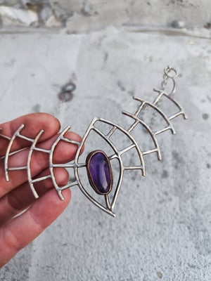 Amethyst labyrinth necklace 