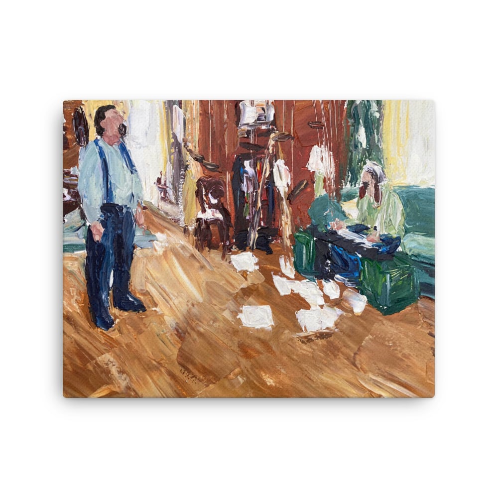 Image of “Daddy would you like some sausage?” canvas prints 16” x 20”