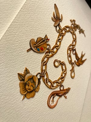 Image of Lizard Charm Bracelet Cutout Original 