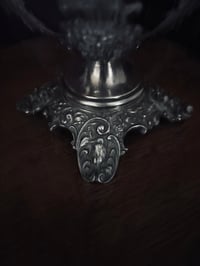 Image 3 of Superbe boule de 15 cm de diam. et socle en argent bas titre, poinçonné, du XIXème siecle