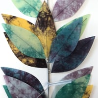 Image 3 of **SPECIAL** Gold-Purple-Emerald OOAK Dappled Leaf Mobile
