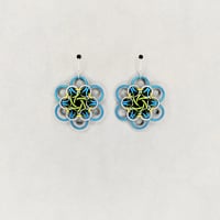 Image 2 of Spirograph Flower Earrings