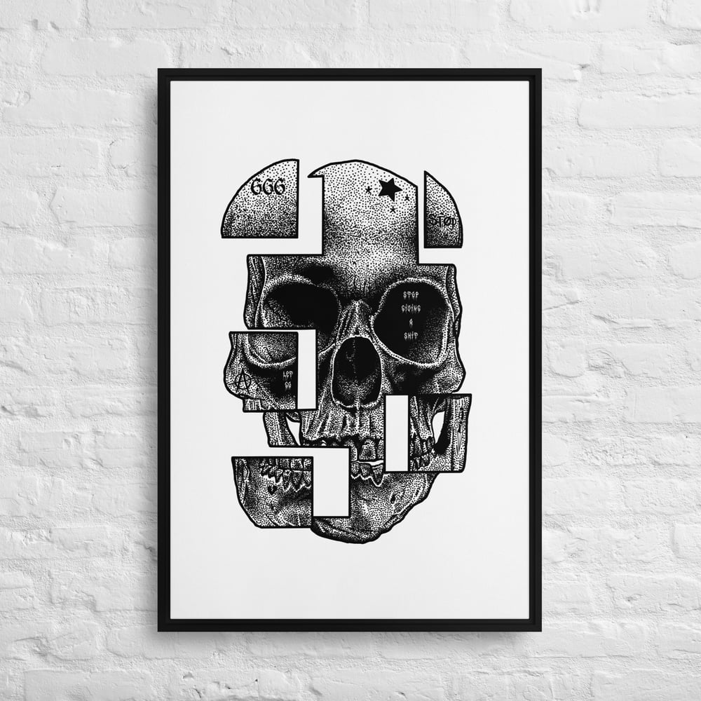Skullusion limited edition Framed canvas print 