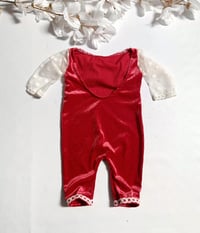 Image 3 of Christmas photoshoot outfit for newborn girl | red