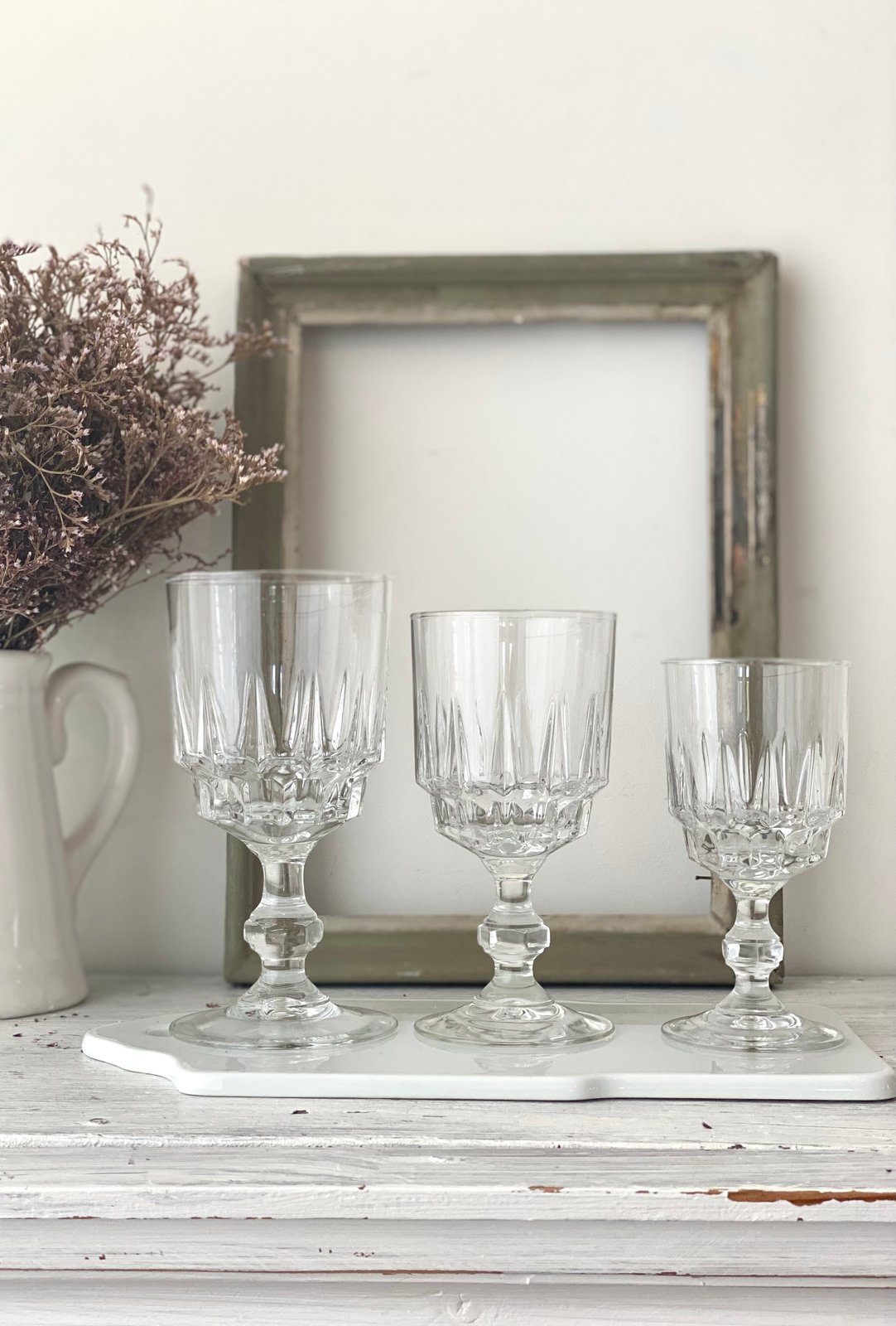 6 verres à vin Octime par Luminarc octogonal pied noir - Arts de la table