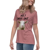 Image 5 of Women's Relaxed T-Shirt, Holy Sheep Shirt | Funny Sheep Humor Graphic Tee