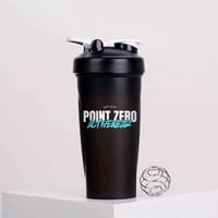 Point Zero Activewear 600ml Black Protein Shaker