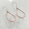 Mini Copper Teardrop Earrings