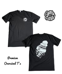 Premium oversized simple life skull T