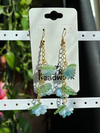 Image 2 of Dangle Floral Earrings 