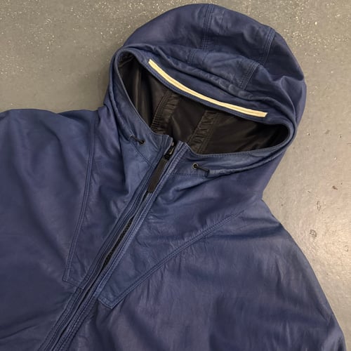 Image of SS 2011 Stone Island Leather Hooded Jacket, size XXL