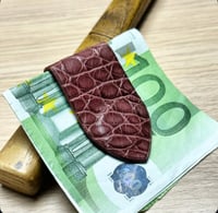 Image 2 of Burgundy Crocodile Money Clip