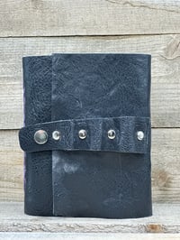 Image 1 of Medium Leather Lattice Stitch Blank Book