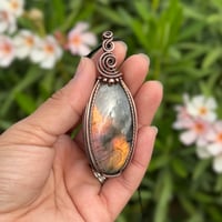 Image 4 of Pink & Orange Sunset Labradorite Pendant 💗