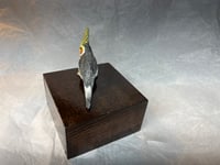 Image 7 of Custom Engraved Male Grey Cockatiel Handpainted Bird Mini Keepsake Urn