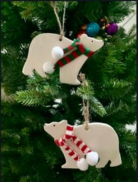 Image 3 of Ceramic Polar Bear Red