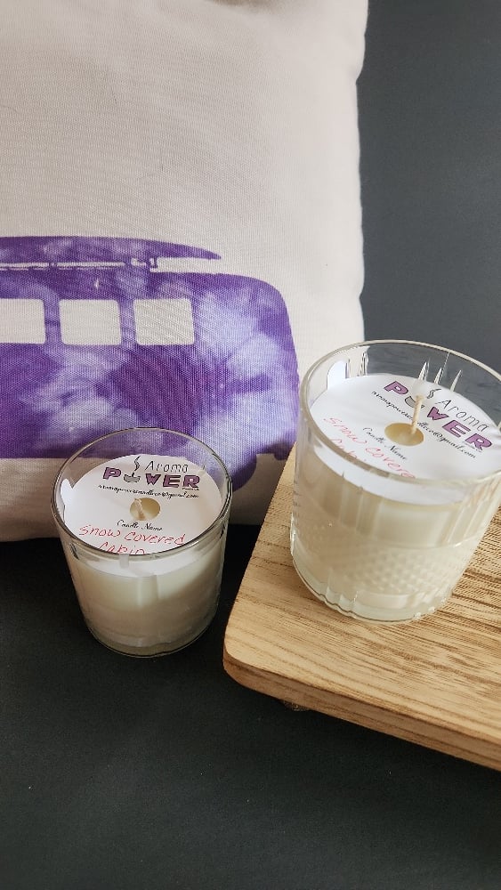 Image of Snow Covered Cabin in Reusable Whiskey Rocks Glass